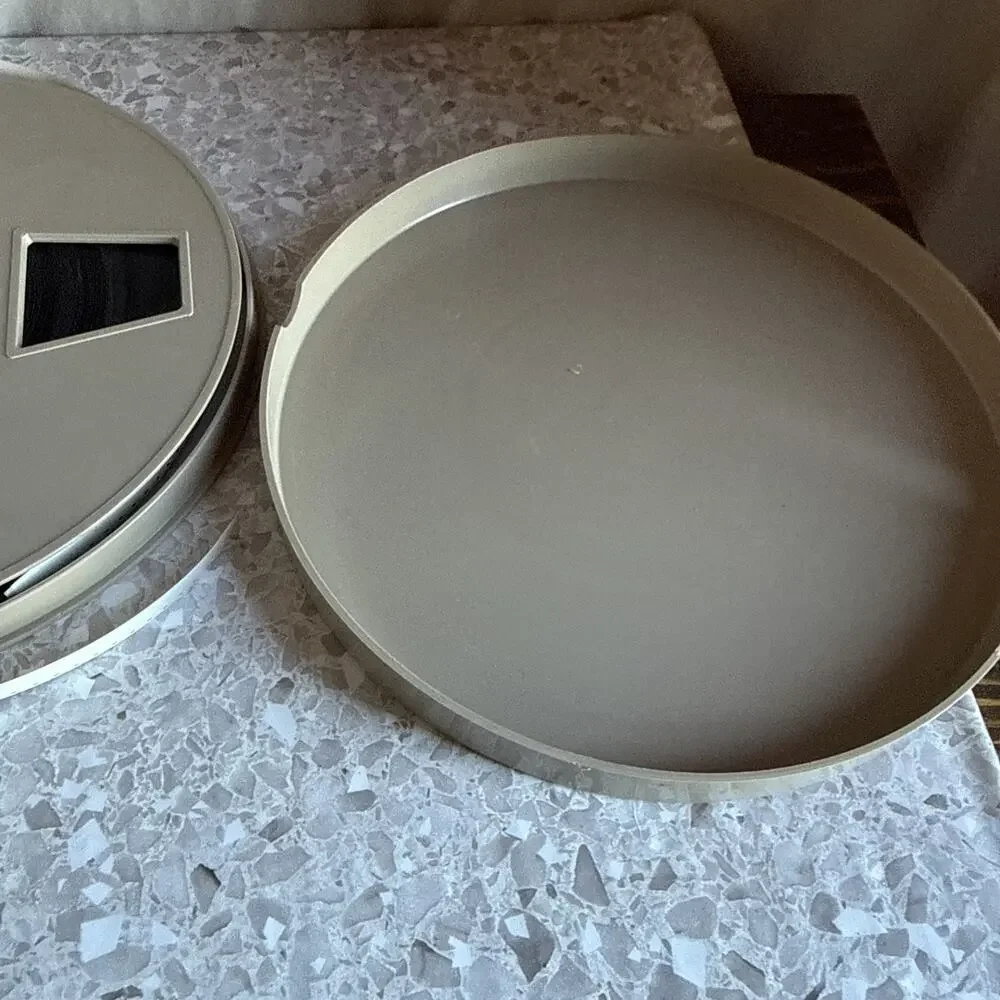 Lot Of 3 7” Plastic Film Cans One Has Film Super 8